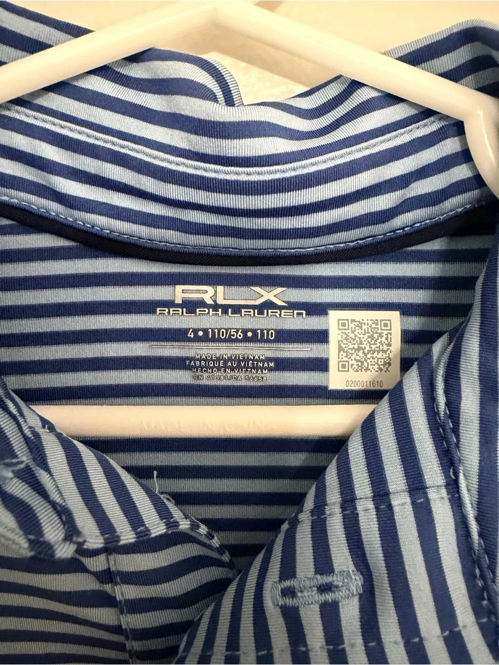 Ralph Lauren Blue and White Striped Polo for Kids